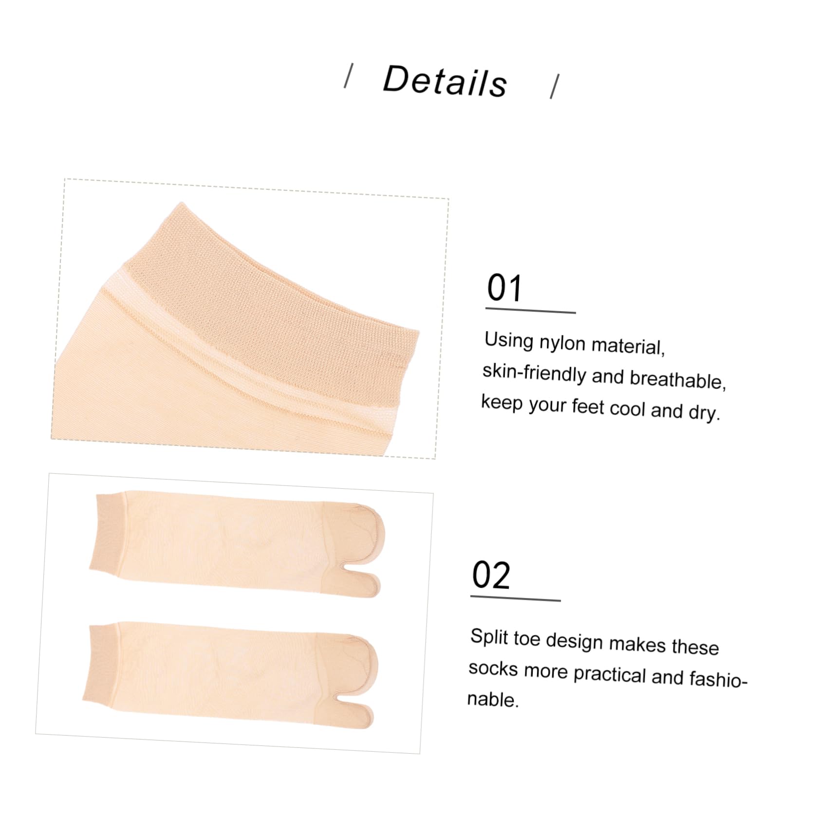 PRETYZOOM 10 Pairs Summer Ankle Socks Toe Socks for Flops Sandals Skin-friendly Nylon Breathable Soft Easy to Wear