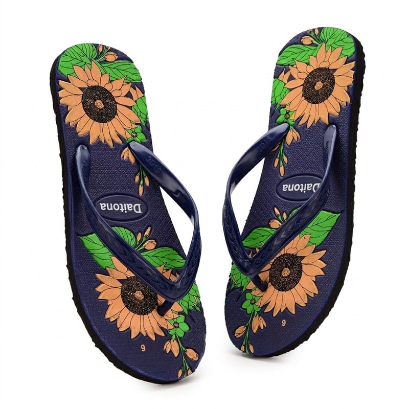 daitona Women Hawai Slippers | Flip Flops for Ladies | Lightweight Comfortable Daily Use Chappal | Anti-Slip Sole Indoor Outdoor Slippers for Women-picture-41