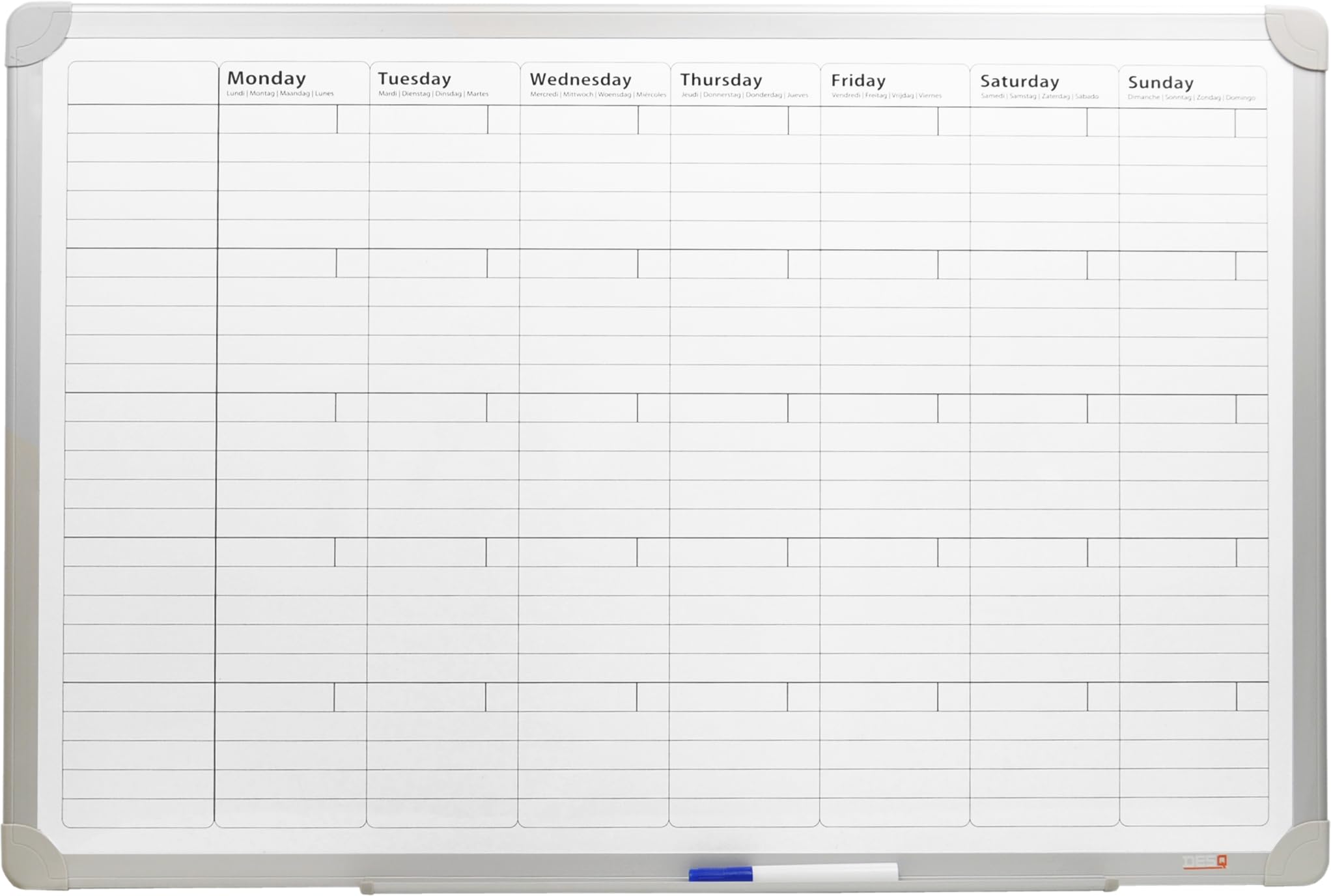 DESQ Planning mensuel - Magnétique, 60 x 90 cm, Cadre en aluminium, Business Classy Design, Français