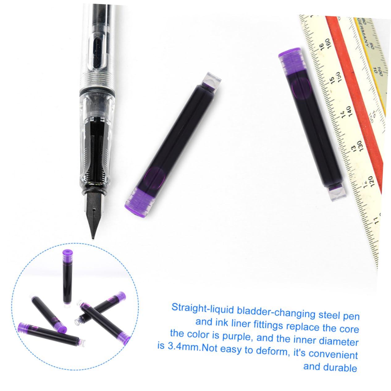 Stylo Plume Enfant Maped Calligraph Peps - Pointe Iridique, Personnalisable, écriture Douce - Idéal école