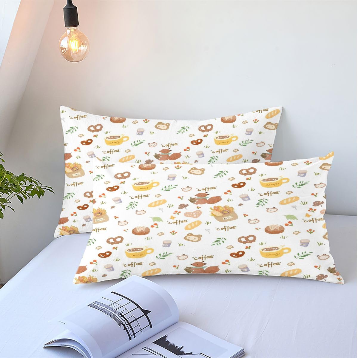 Edredón 200x200 cm | Patrón Dibujos Animados, Tejido de Microfibra con Relleno de Algodón 200 gsm, Incluye 2 Fundas de Almohada 50x75 cm, Estampado 3D para el Dormitorio Principal D150