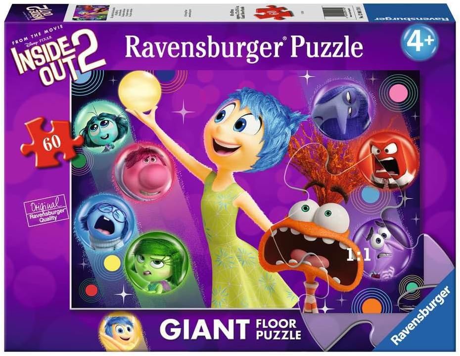Ravensburger - Puzzle: Disney Inside Out 2, Puzzles Children 4 Years and Older, Jigsaw Puzzle, 60 Pieces, Gifts Children 4 Years, 70x50cm