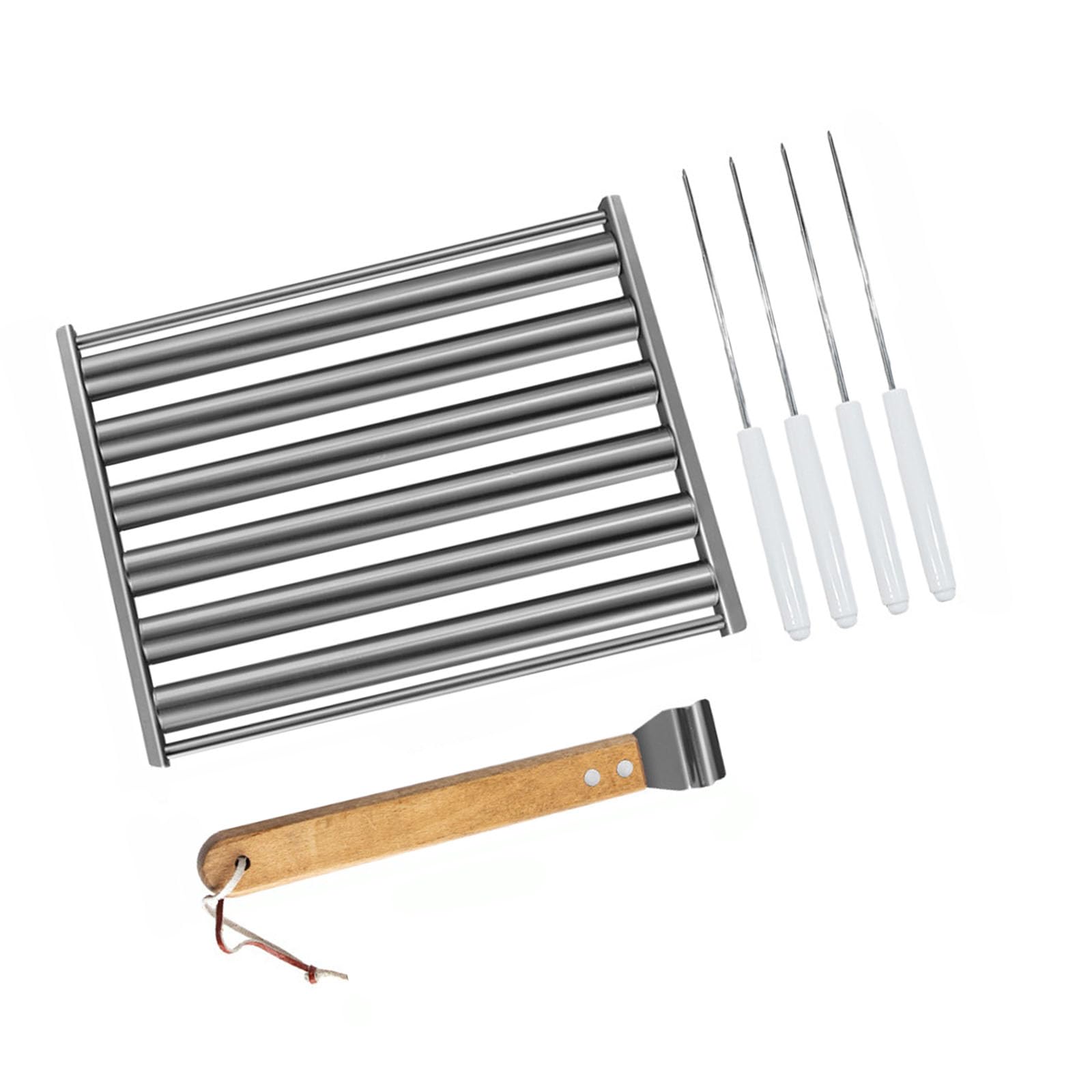 TFAOYS Capacity Sausage Turning Cooker with Design and Included Skewers for Family Gatherings Frankfurter Skewer Rack