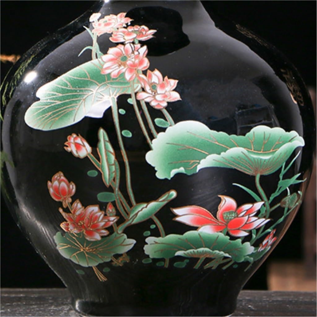 Amazon.co.jp: 中国の陶磁器の花瓶、レトロな装飾 中国の花瓶 中国風