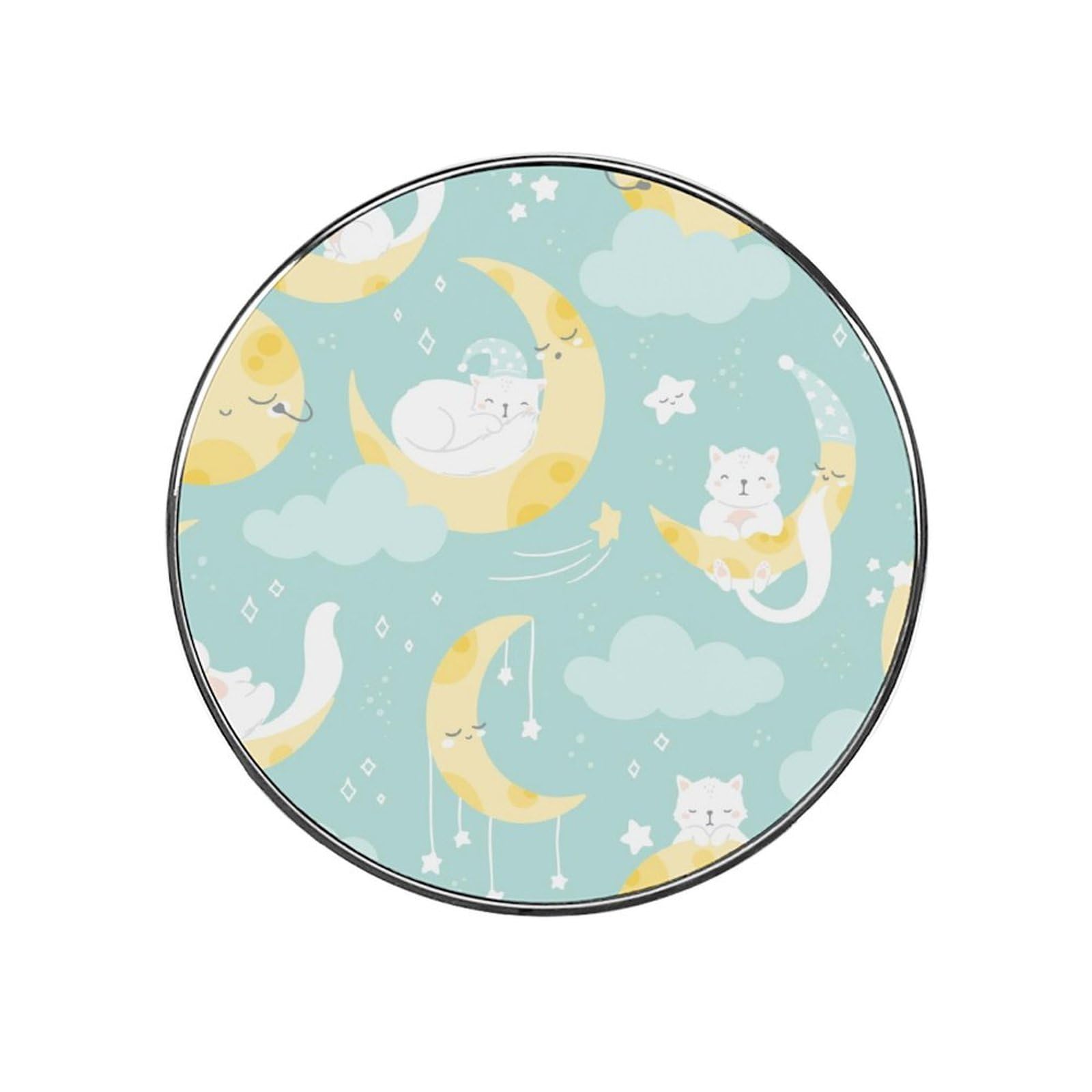 Moon White Cat Magnets For Fridge Kitchen Decoration For Refrigerators Whiteboards