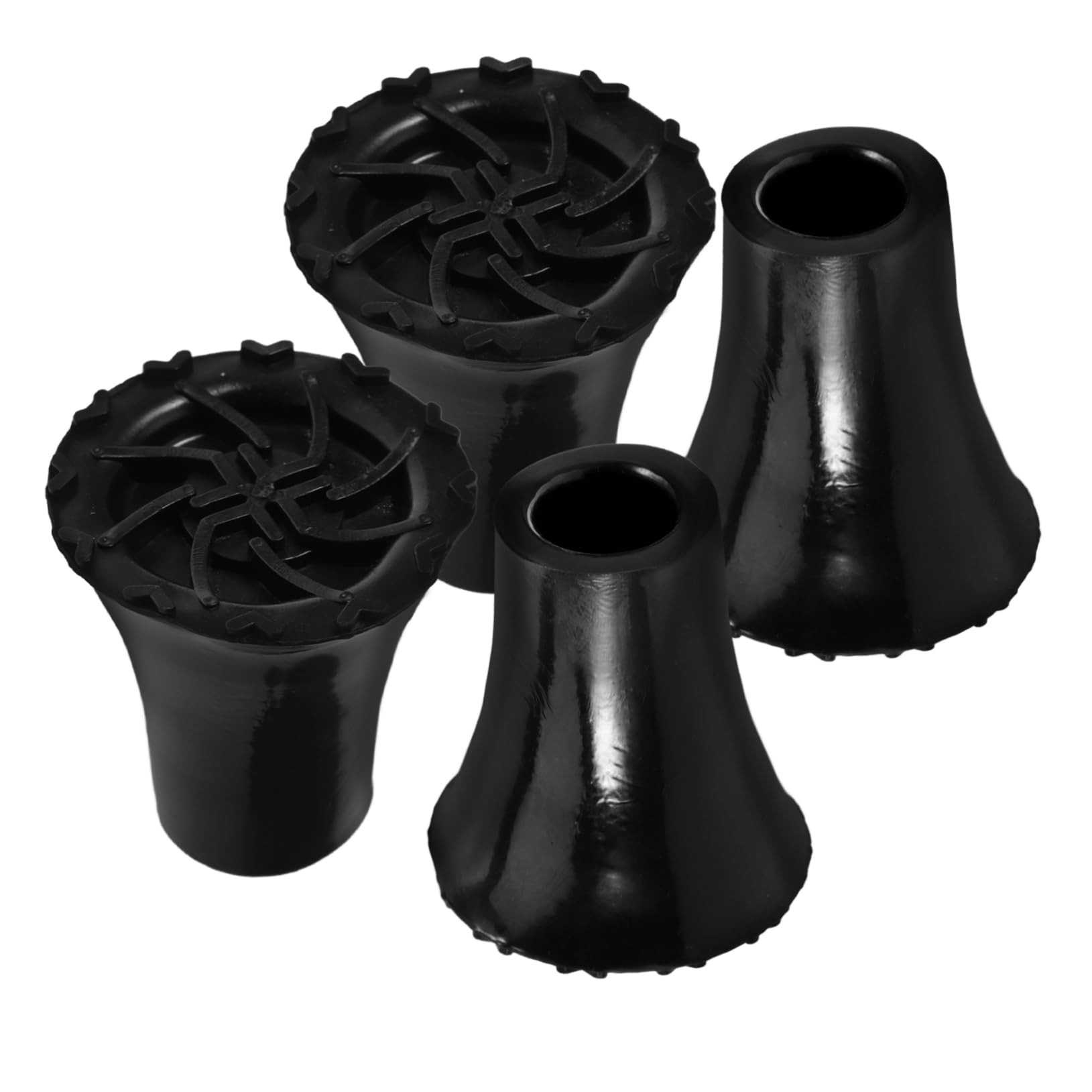 Gogogmee 4pcs Crutch Pads Walking Pole Tips Pads for Crutches Walking Pole Parts Crutch Plastic Tips Plastic Tips for Walking Sticks Walking Stick Ends Walking Cane Tips Cane Foot Covers