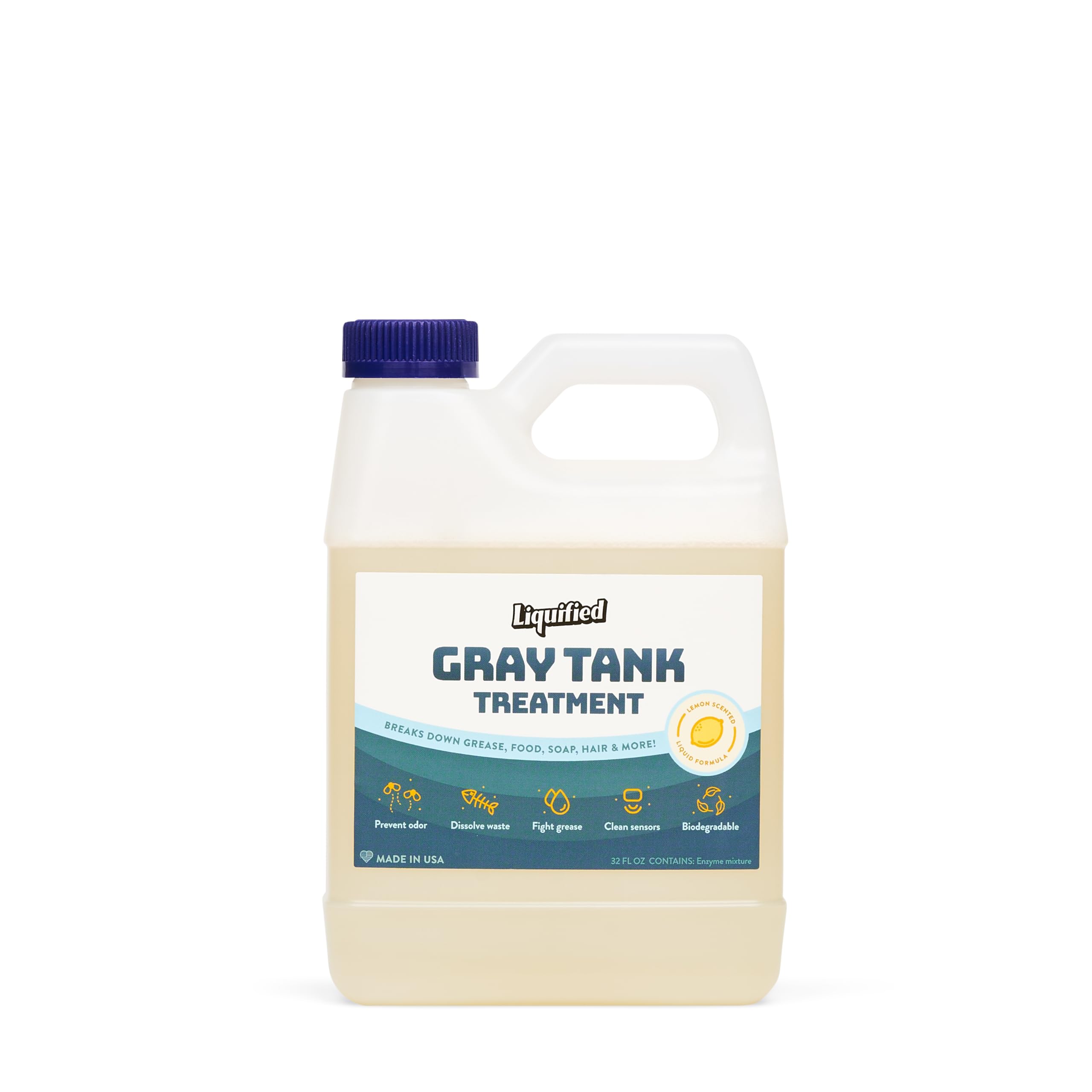 Liquified RV Toilet Treatment - Gray Holding Tank Digester - Odor Eliminator - Lemon Scent - Matts RV Reviews