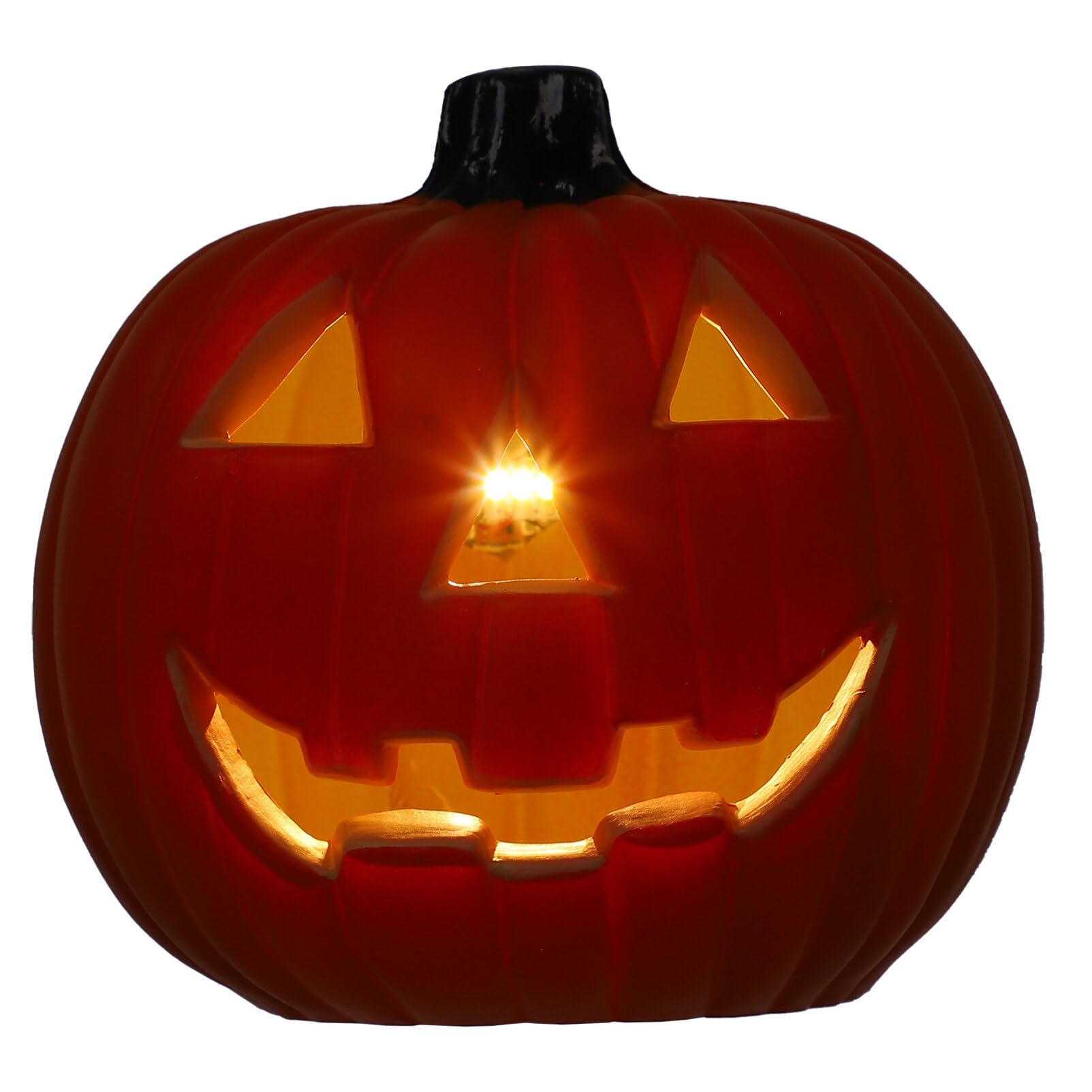 STOBOK Pumpkin Lantern, 14x19cm Halloween Pumpkin Lantern Jack O Lantern Pumpkin Light Plastic Pumpkin Artificial Pumpkin Decorations for Halloween (Not Included Battery)