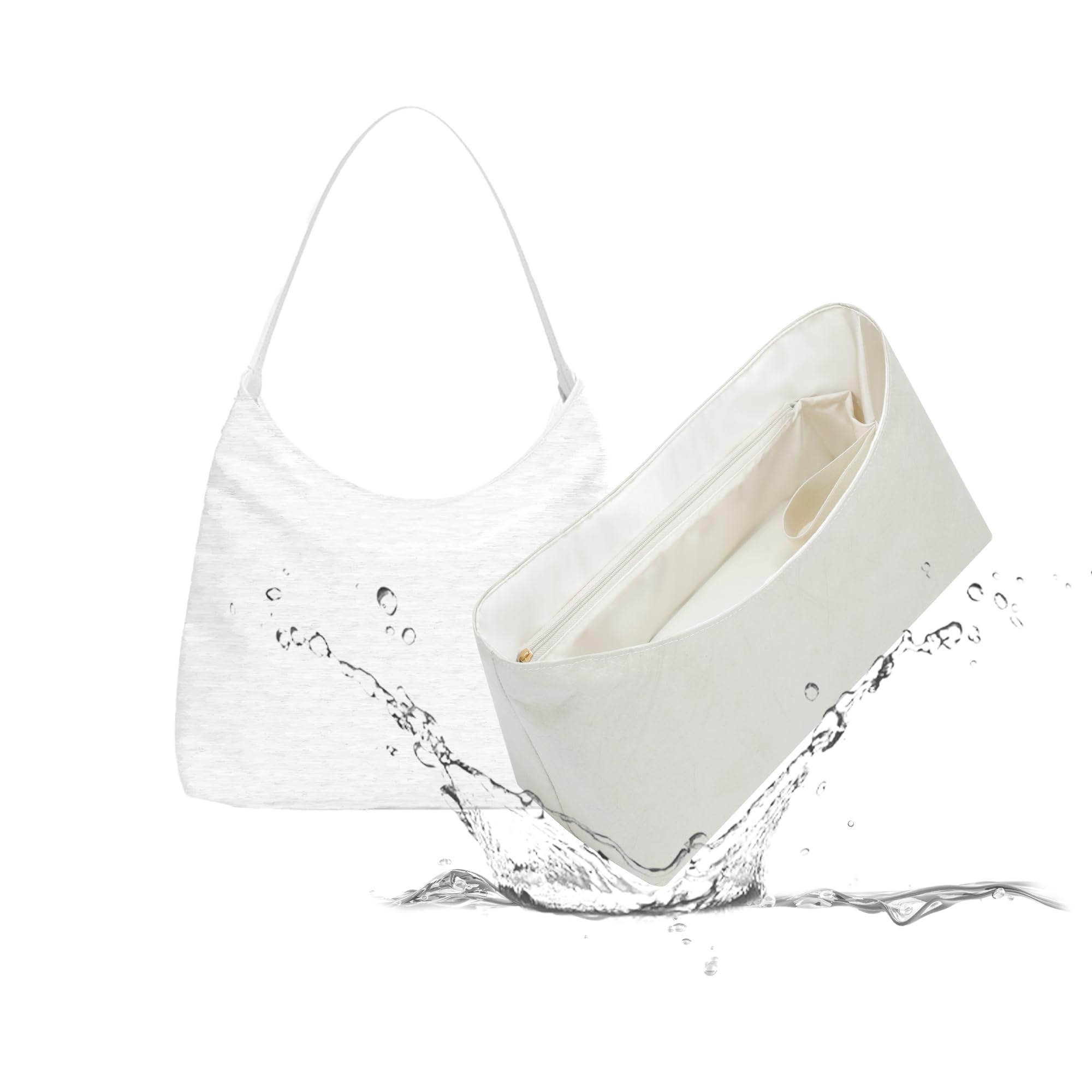 Photo 1 of 19 NeatThin Lightweight Bag Insert, Waterproof Surface and Silky Satin Interior, Fits Geyard Bohème Hobo (Nata, With Zipper and Bottle Holder)