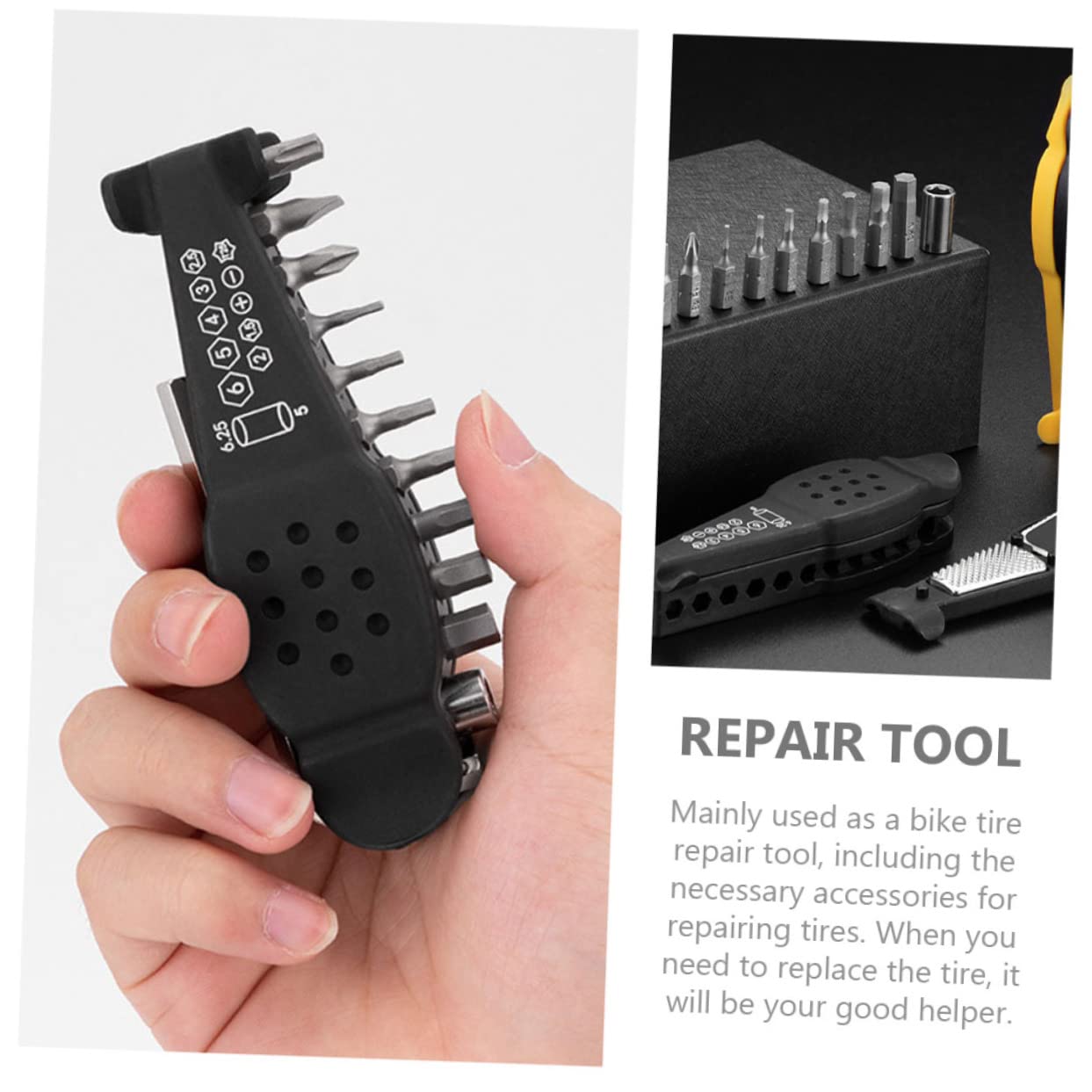 ibasenice Reifenreparaturpumpen -Werkzeug -Kit Bike Tool Kit Multifunktion Fahrradreifen Fahrrad Werkzeug Radfahren Bausatz Reifenreparatursets Werkzeuge zur Reifenreparatur Glasfaser