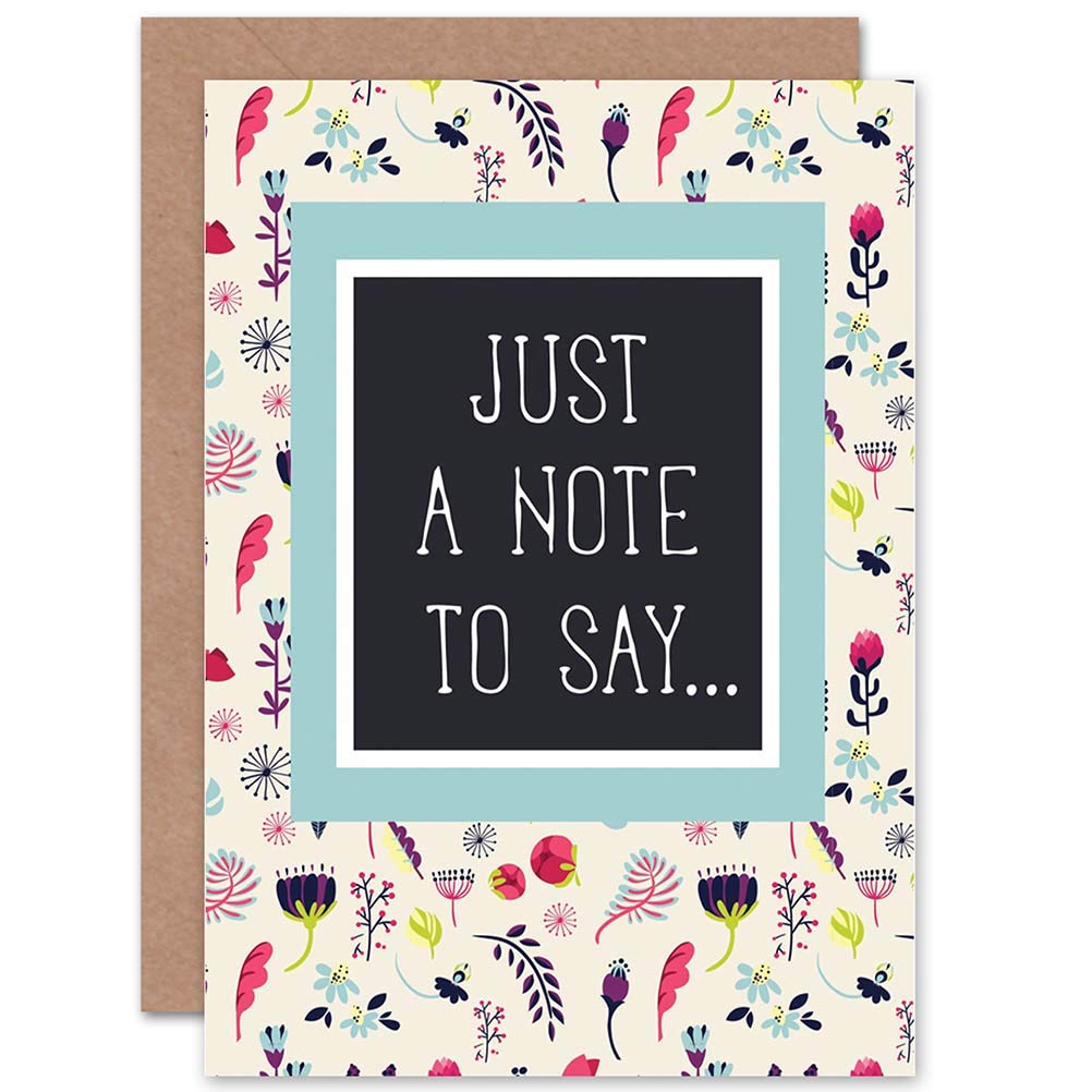 Artery8 Greeting Card - Just A Note To Say Flowers
