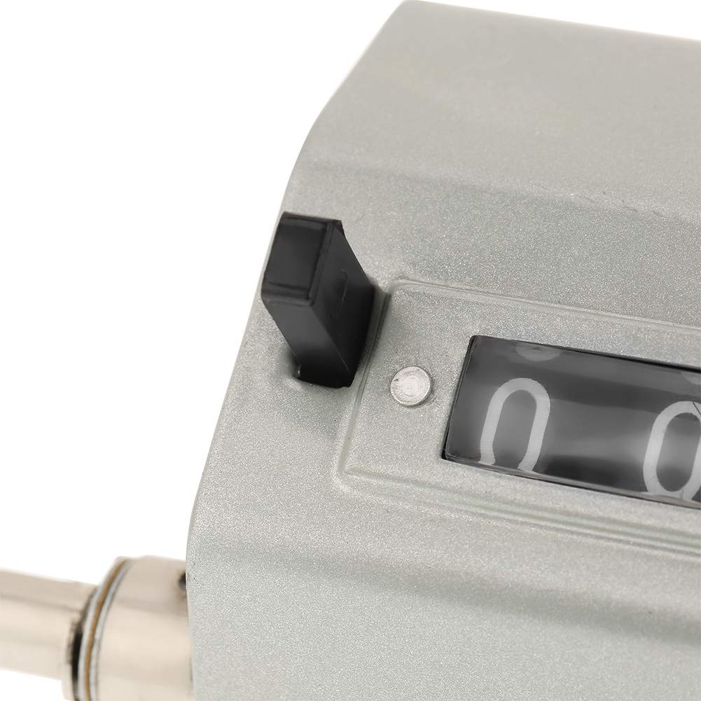 Contamonete, 1 pacco 5 cifre 0-9999.9 Contachilometri meccanico Velocità max 350RPM Reset grigio con rotella per registrazione di tessitura, film plastico, pelle, ecc.