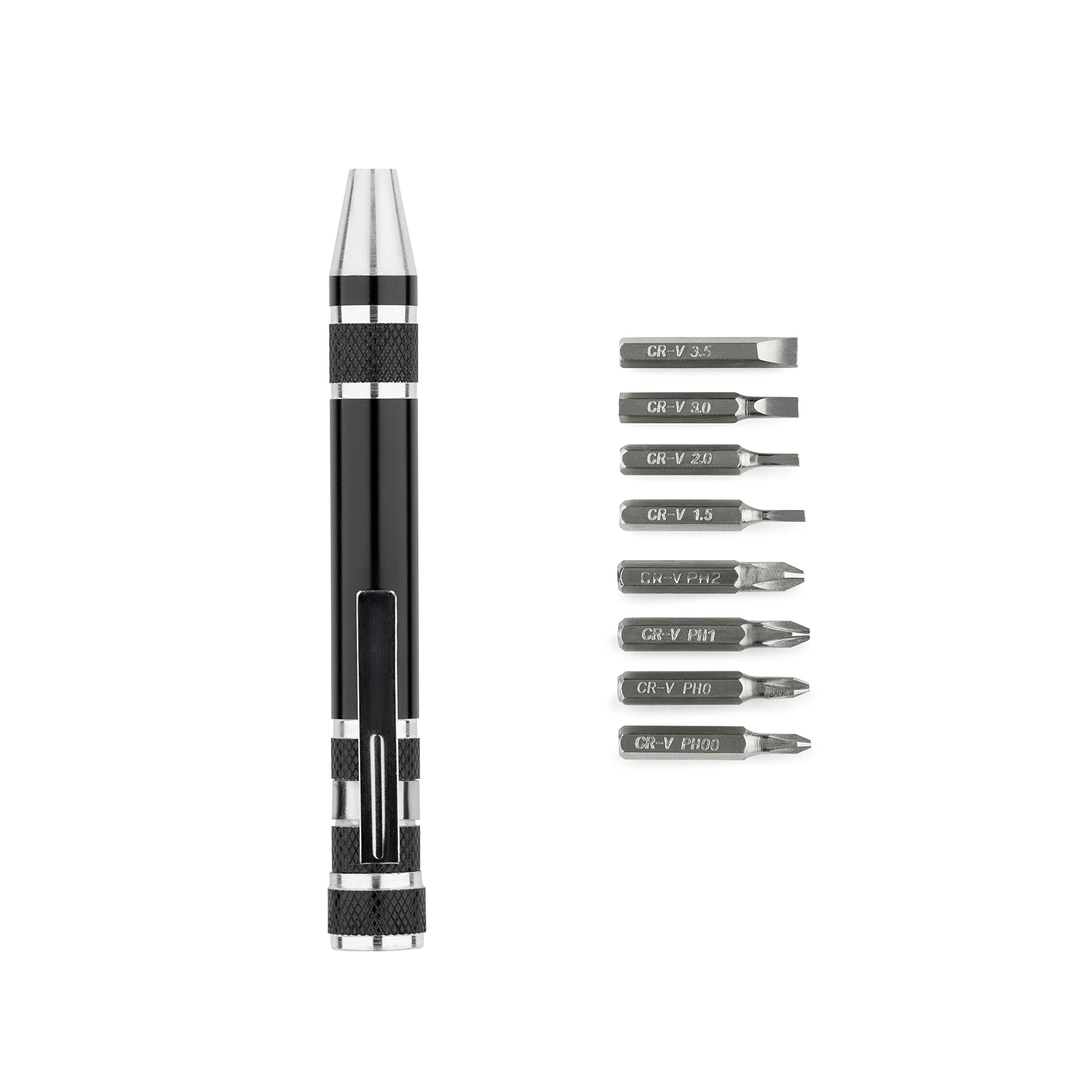 9 in 1 Precision Screwdriver Kit – Magnetic Driver with 9 Piece Bits Set for Electronics –Screwdriver Pen Set with Twist Cap Bit Storage–Pocket Repair Tool Set