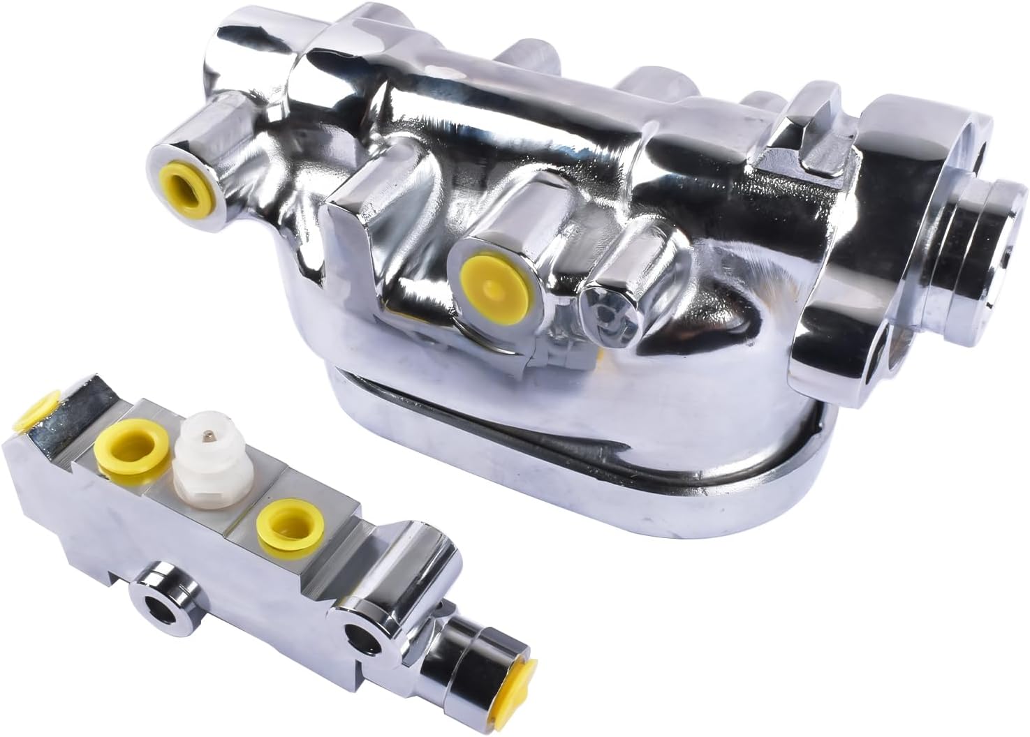 8" Dual Power Brake Booster Conversion Kit w/Disc Drum Replacement for 1962-1974 Dodge Dart A B E Body RSRB2800SKT (Chrome)