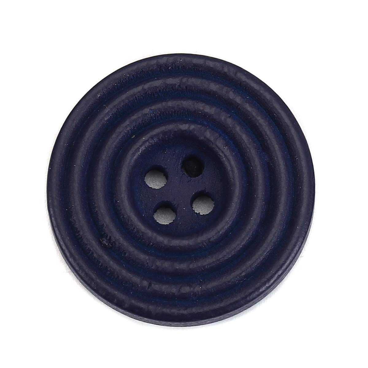 30 Runde Holzknöpfe, Dunkelblau, 25 Mm, 4 Löcher – Für Nähen, Scrapbooking, Basteln