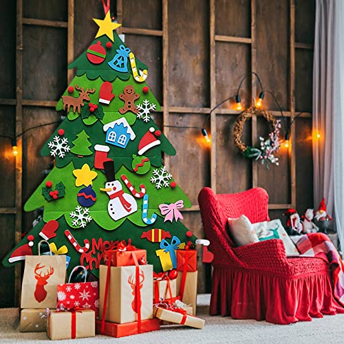 Cisolen Albero di Natale in feltro fai da te Set