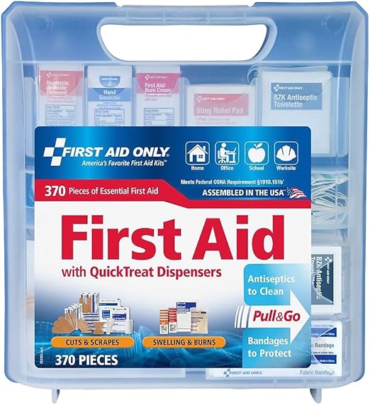 First Aid Only 91407: Quicktreat Dispenser Plastic First Aid Kit, 370 Pc