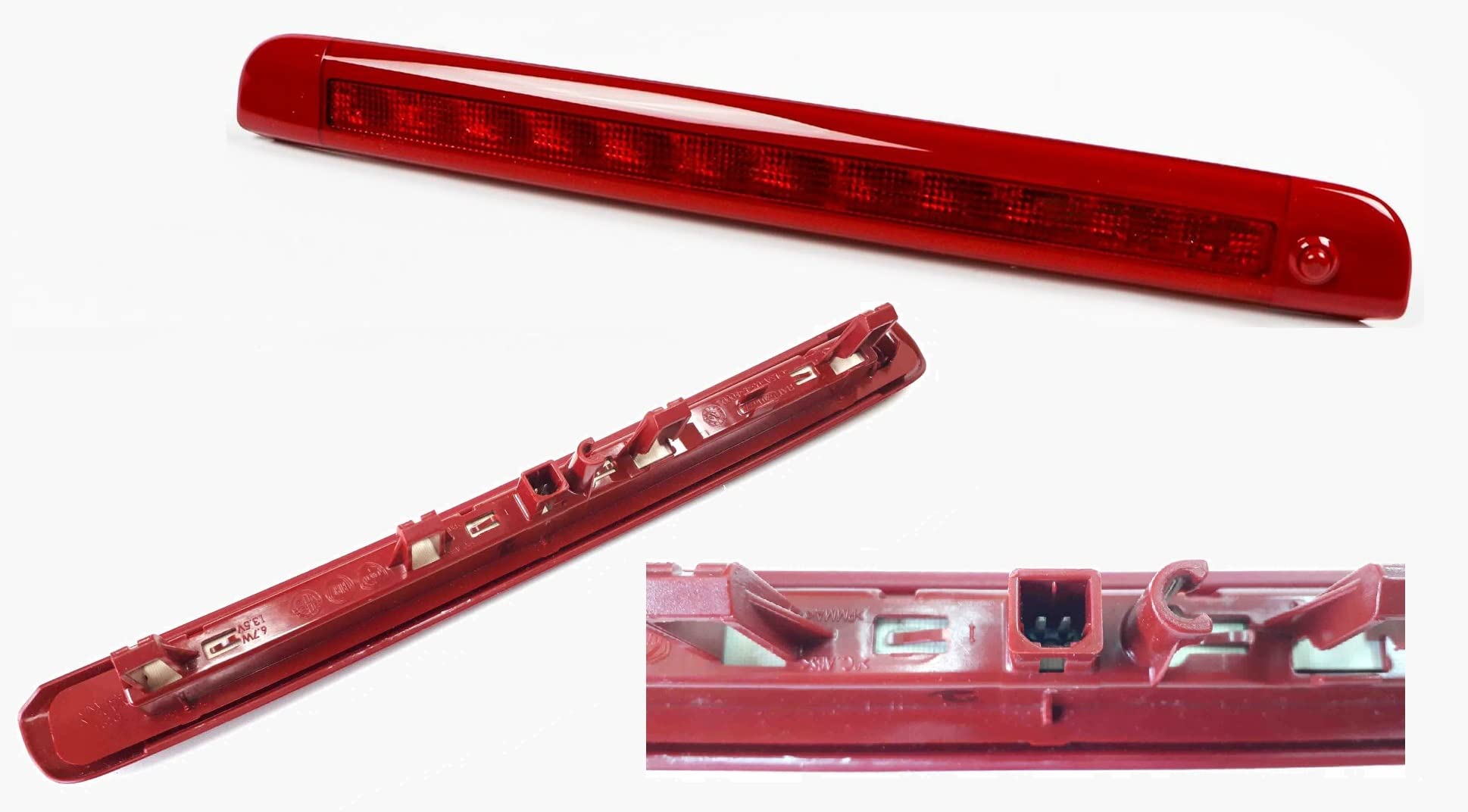 EASYSHOP24H Fanale Fanalino Terzo Stop Posteriore Compatibile Per Panda 312 319 da 2012 Gruppo Ottico Luce Freno Led Portellone Cofano