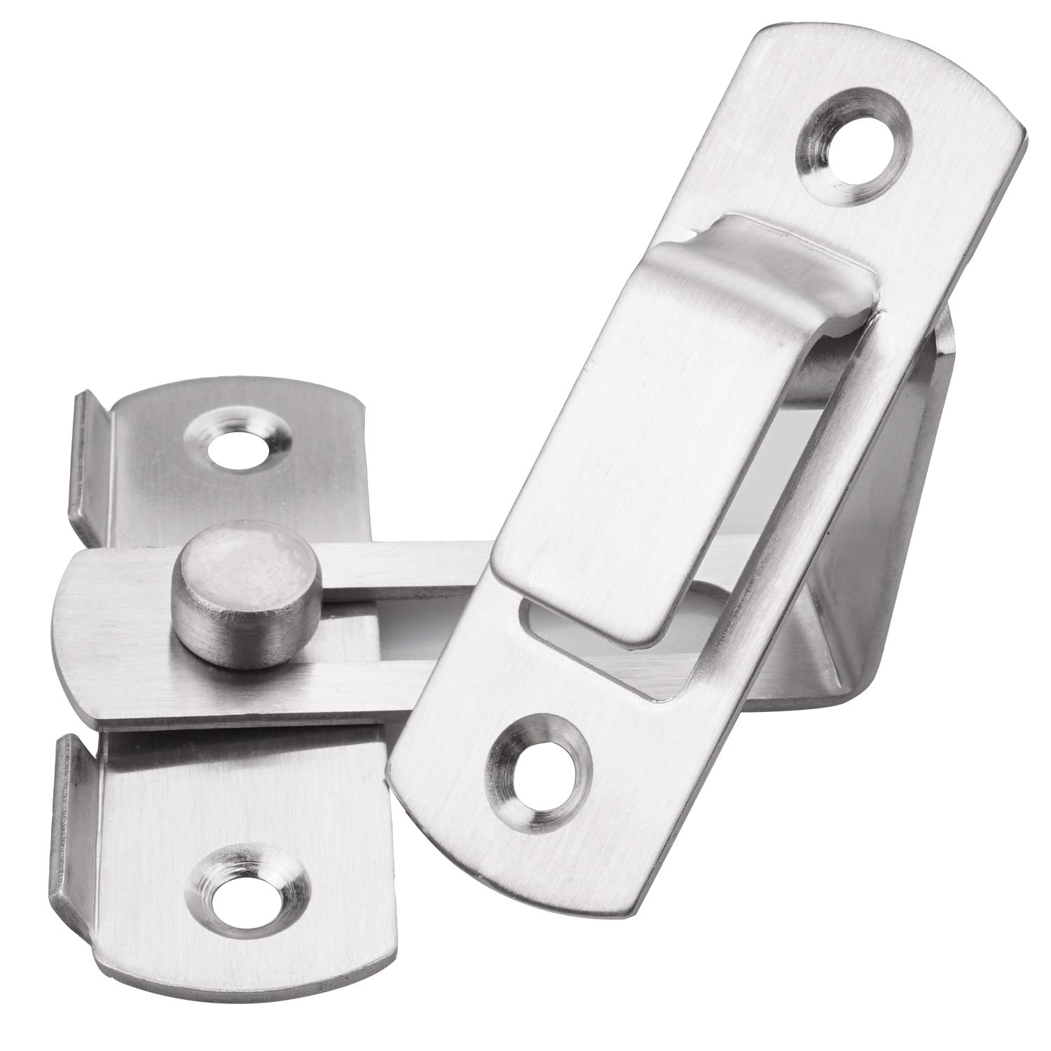 Rvs Hangslot Hasp 3 Inch Deurvergrendeling Hangslot Beveiliging Hasp Catch Nieten Schuur Sluiting Met Schroeven Voor Deur Raamkast Huisdier Kooi Krat Montage Accessoires