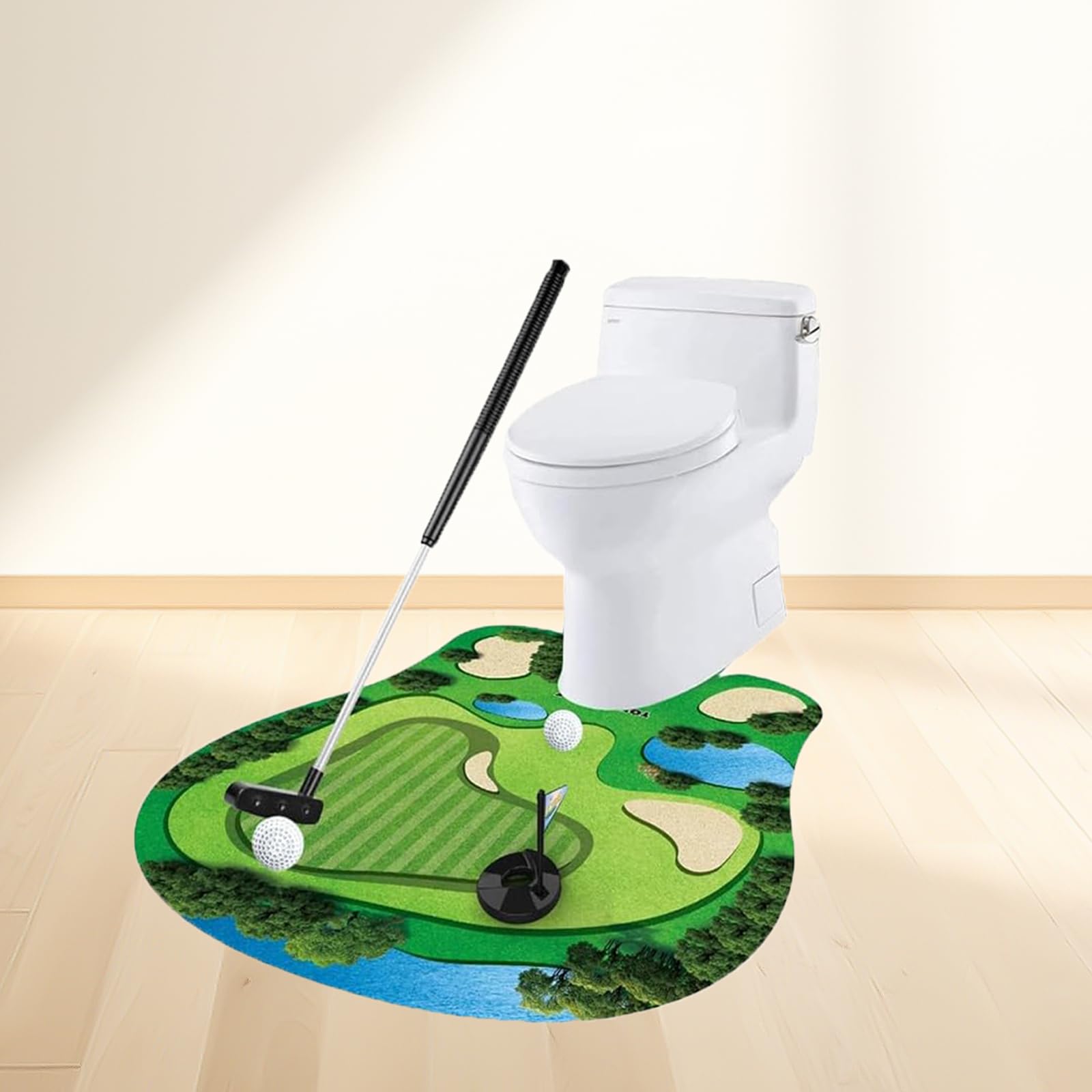 Bathroom Mini Golfing Practice Golf Toilet Game Set Regali Divertenti per Giocatori di Golf