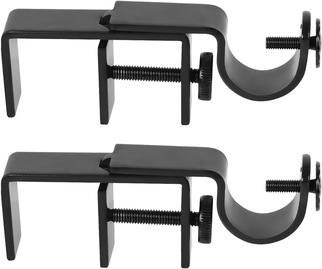 Outside Mounted Blinds Curtain Rod Bracket (Only Fit for 1.3-2 inches Rectangle Headrail) No Drill No Tools Required (Patent Depending)