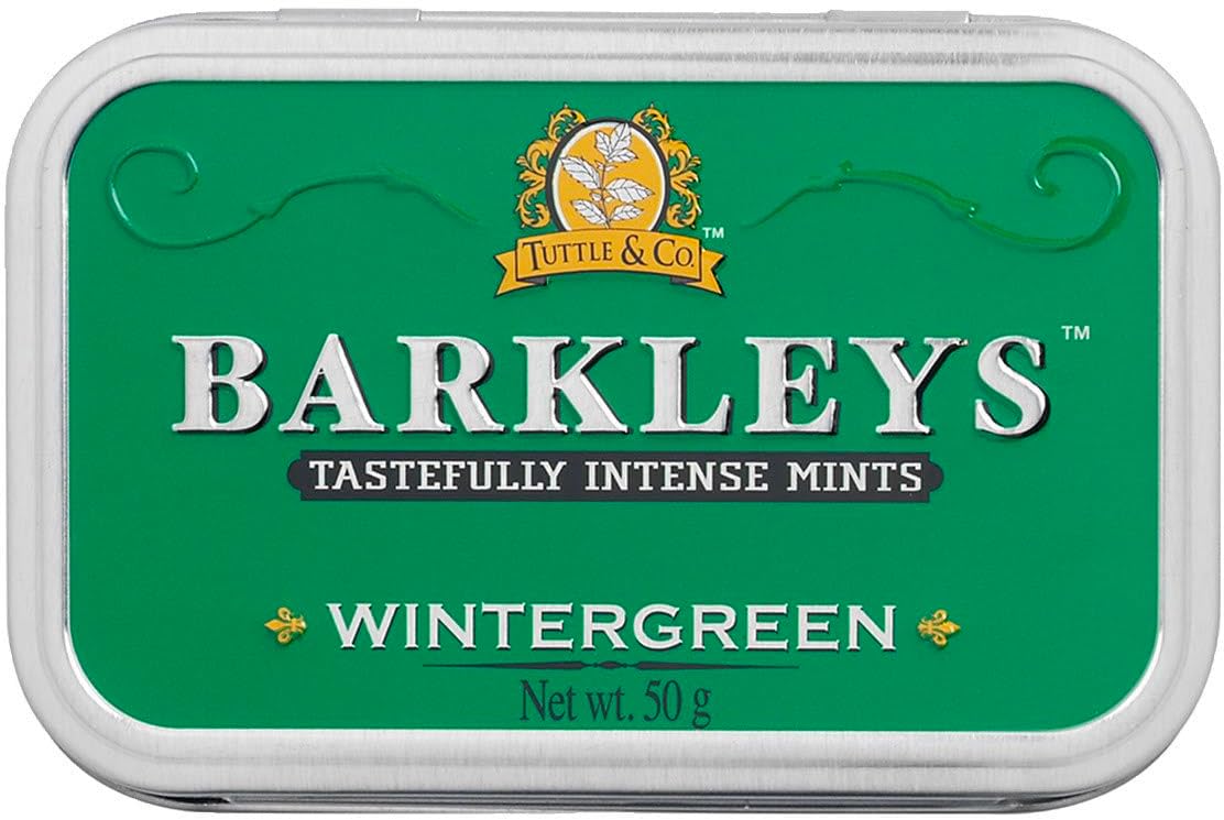 Barkleys Wintergreen Breath Mints Strong Wintergreen Flavor Cool Mint Candy For