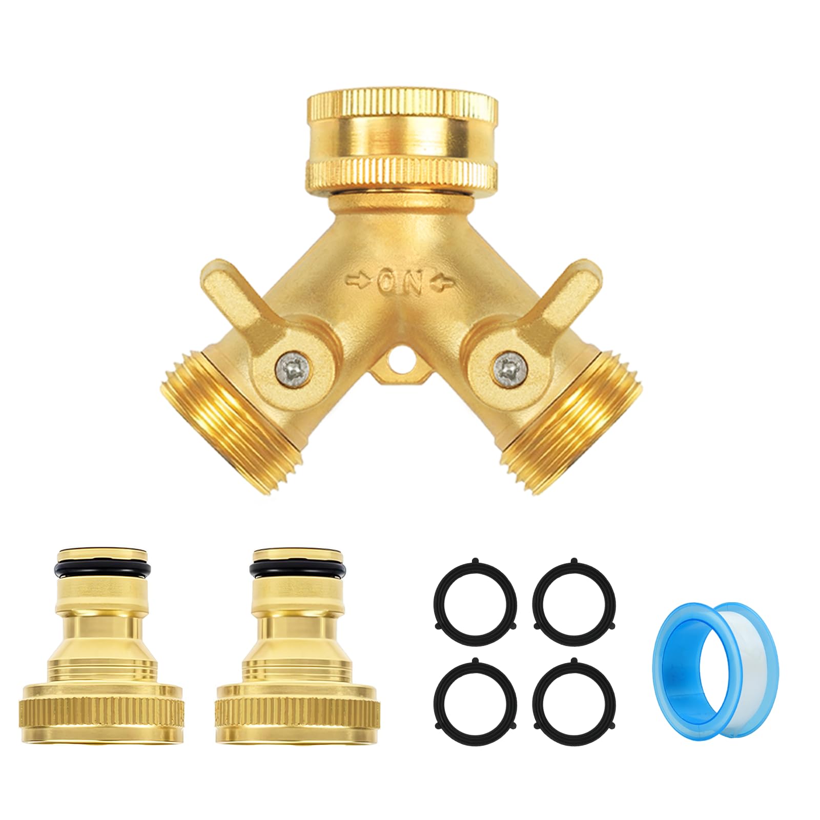 Sponsored Ad – 2 Way Brass Garden Tap Splitter, Double Way 3/4" Hose Connector, Tap Water Hose Tap Quick Individual On/Off Splitter Connector with 2 Quick Connector for Hose Pipe Irrigation Tool Fitting
