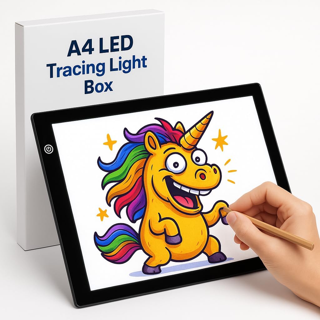 A3 LED Tracing Light Box丨Light Pad - Copy Board with Full-Edge Ruler Frame丨3 Adjustable LED, Premium Acrylic for Art, Drawing, Sketch, Animation, Design, Tattoo, Diamond Painting, X-ray Viewing