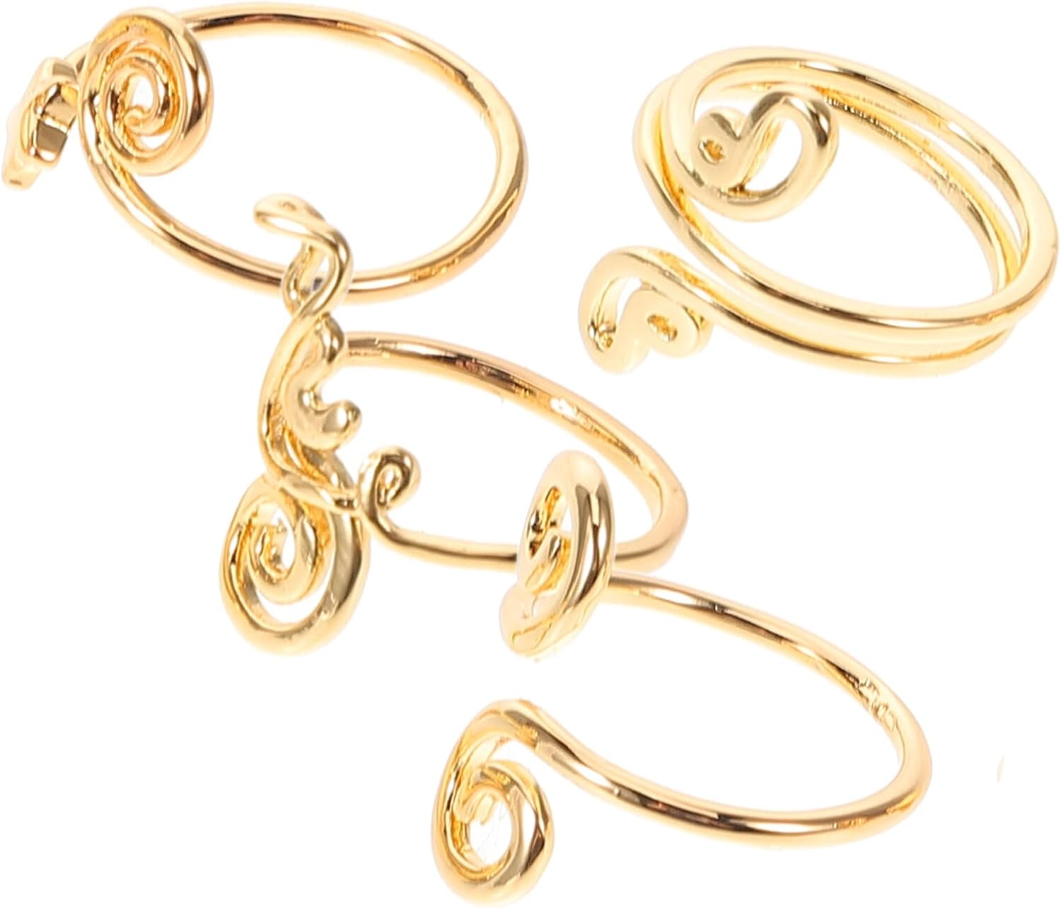 4pcs Adjustable Open Toe Rings Set for Women Handmade Gold Zircon Foot Jewelry Versatile Summer Beach Accessories Comfortable Fit Toe Bands Unique Stylish Designs