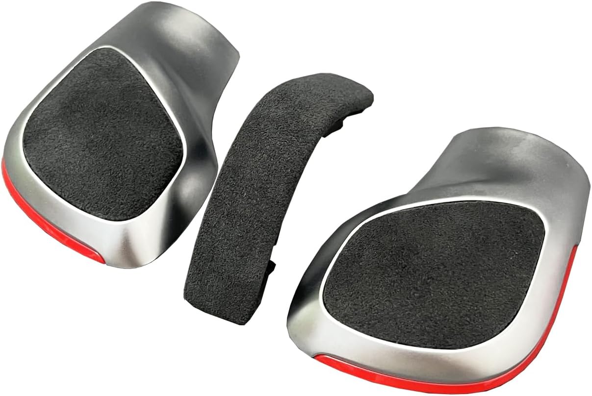 Chrome with Suede Leather Gear Shift Knob Side Cover for VW Golf 6 7 R GTI Passat B7 B8 CC R20 Jetta MK6 GLI