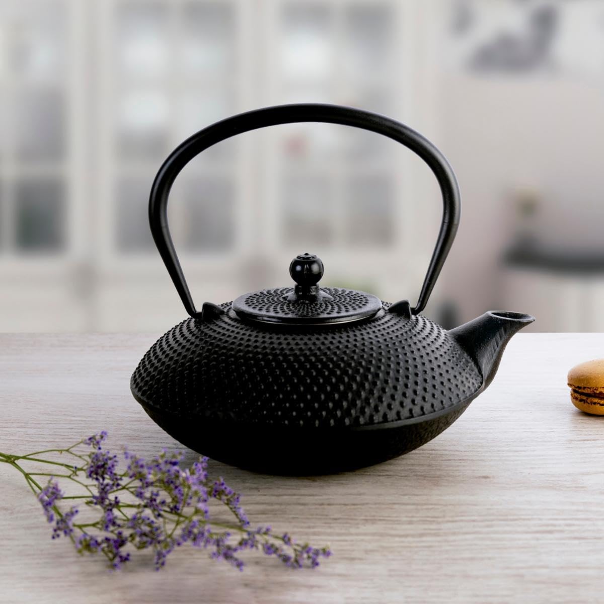 Quid Aissa Théière en fonte avec filtre en acier inoxydable 0,8 l