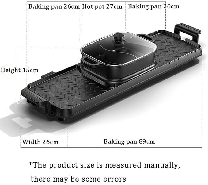Parrilla Eléctrica con Olla 2 en 1 BBQ Coreana Interior, 2200W miniatura 7