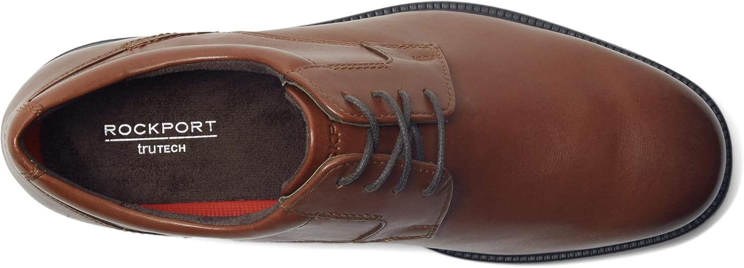 Rockport Men's Charles Road Plain Toe Oxford British Tan 7 Medium - Image 2