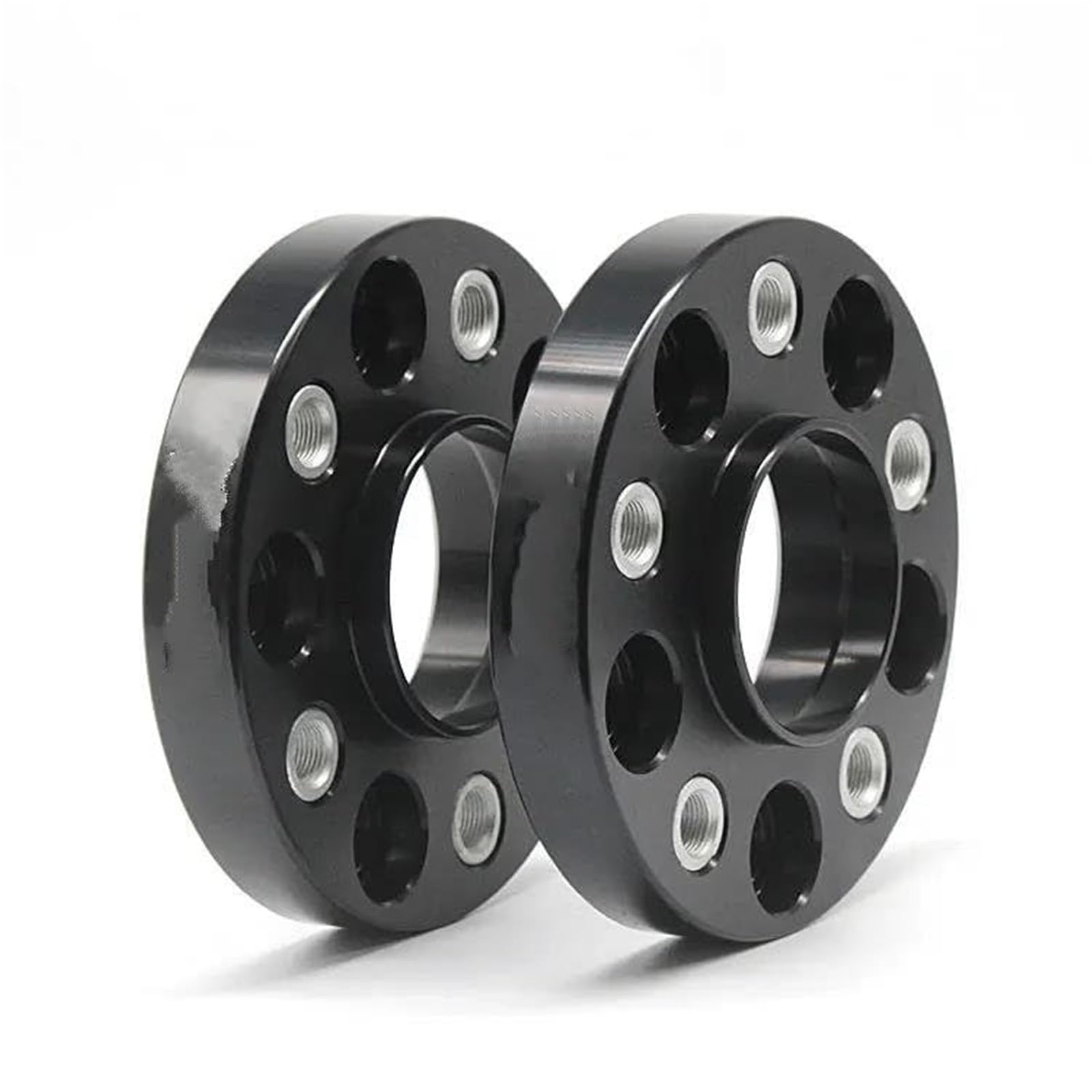 Podkładki dystansowe 2 sztuki, do 25/30/35/40 mm, kute ze stopu aluminium 6061-T6, podkładki kół samochodowych PCD 5x100 57,1, adaptera koła Dystans do kół(BLACK 20MM)