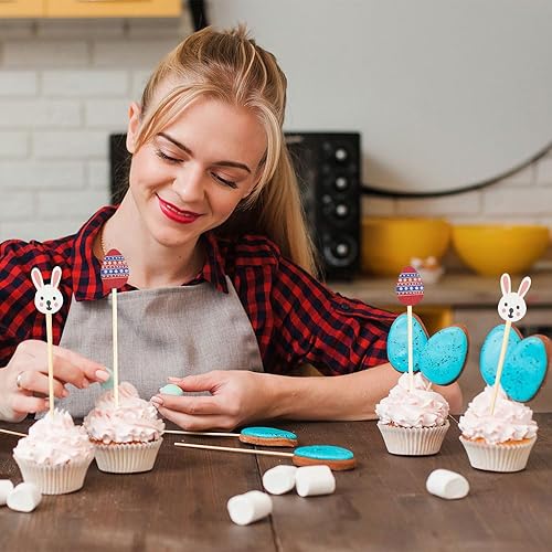 Miniatura 54 de 120 palillos de cóctel para aperitivos, palillos de cóctel para bebidas, palillos de dientes de bambú, palillos de dientes elegantes