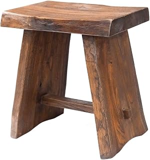Nordic Teak Natural Teak Wood Shower Stool with Curved Seat & Shelf | Spa-Style Bench for Bath | Shower | SPA | Pool | Patio | Premium Grade