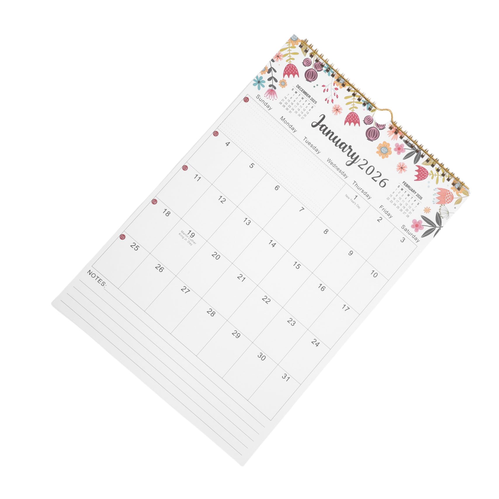 2026 Kalender, 2-teiliger Tischkalender, Monatskalender, Spiralbindung, akademischer Jahresplaner mit Drahtbindung, Klappdesign für Büro, Zuhause, Schule, glattes Papier für einfac