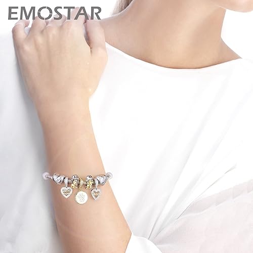 Miniatura 4 de Juego de dijes para madre y bebé que se adapta a pulseras Pandora, corona dorada para mamá y perro madrehijo, juego de joyas en plata de ley 925,