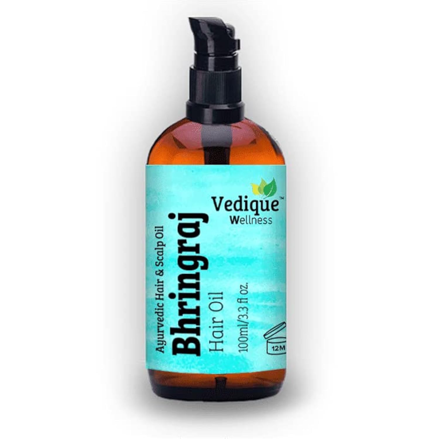 VEDIQUE Remedies Bhringraj olejek do włosów, 500 ml, wspomagający porost włosów, leczniczy i odżywczy, olejek do pielęgnacji włosów i skóry głowy, naturalny