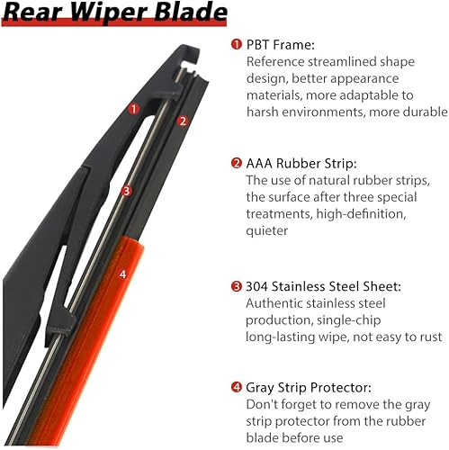 Vista 86 de Repuesto para Hyundai Tucson 2010-2015, juego de limpiaparabrisas trasero - OTUAYAUTO Factory OEM Style 988111H000