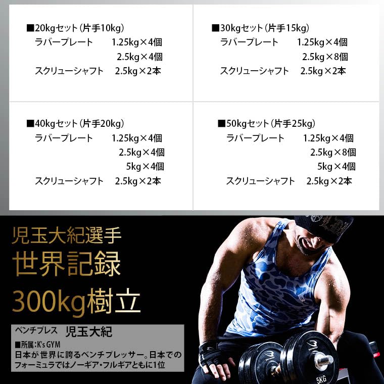 Amazon | BODYMAKER ラバーダンベルセットNR20kg PR003DST20 ダンベル