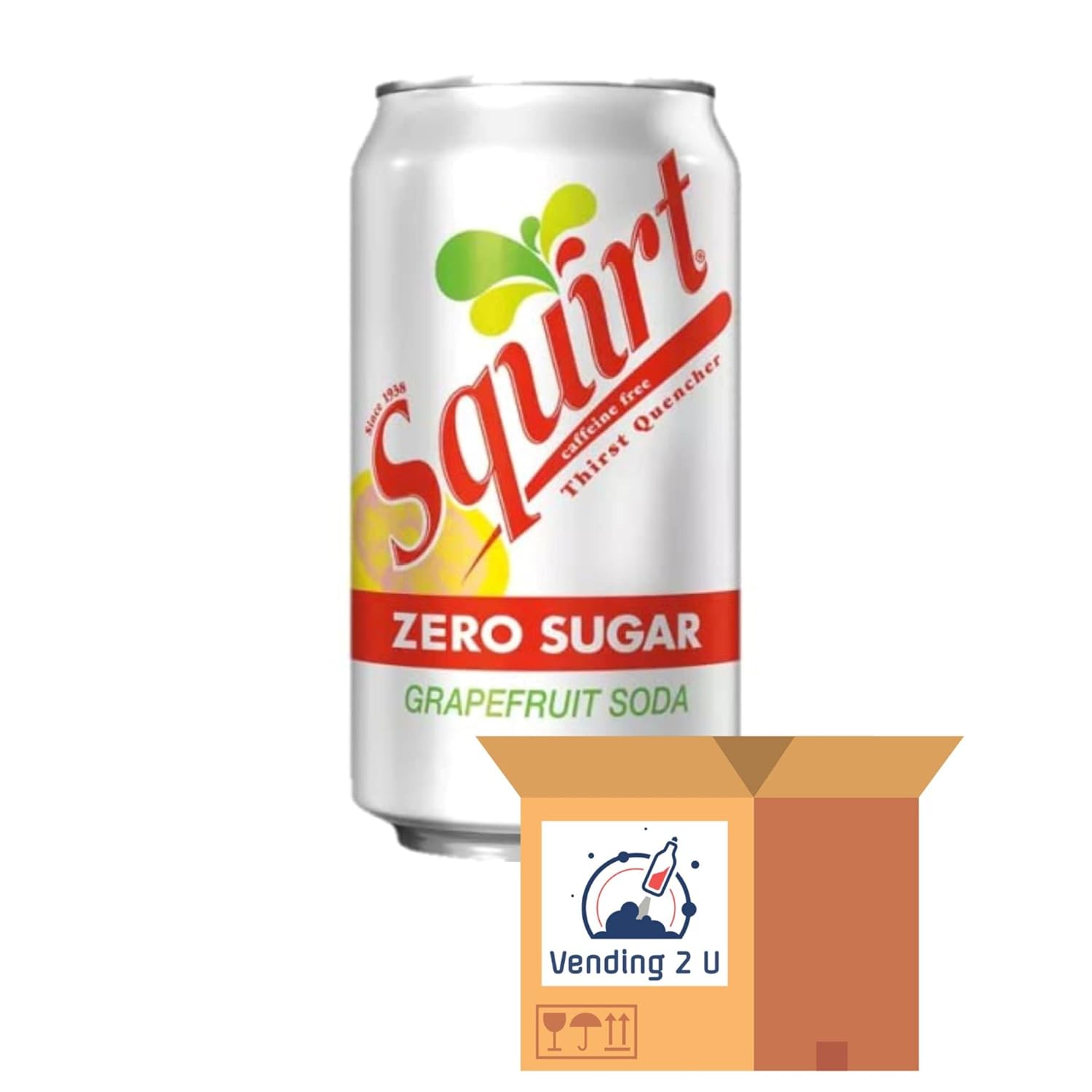 Squirt Zero Sugar Grapefruit Soda, 12oz Cans, 24 Units