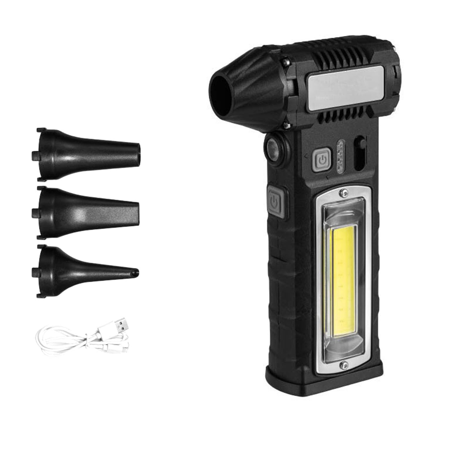 Ventilateur d'extérieur compact sans fil rechargeable deux piles lumière