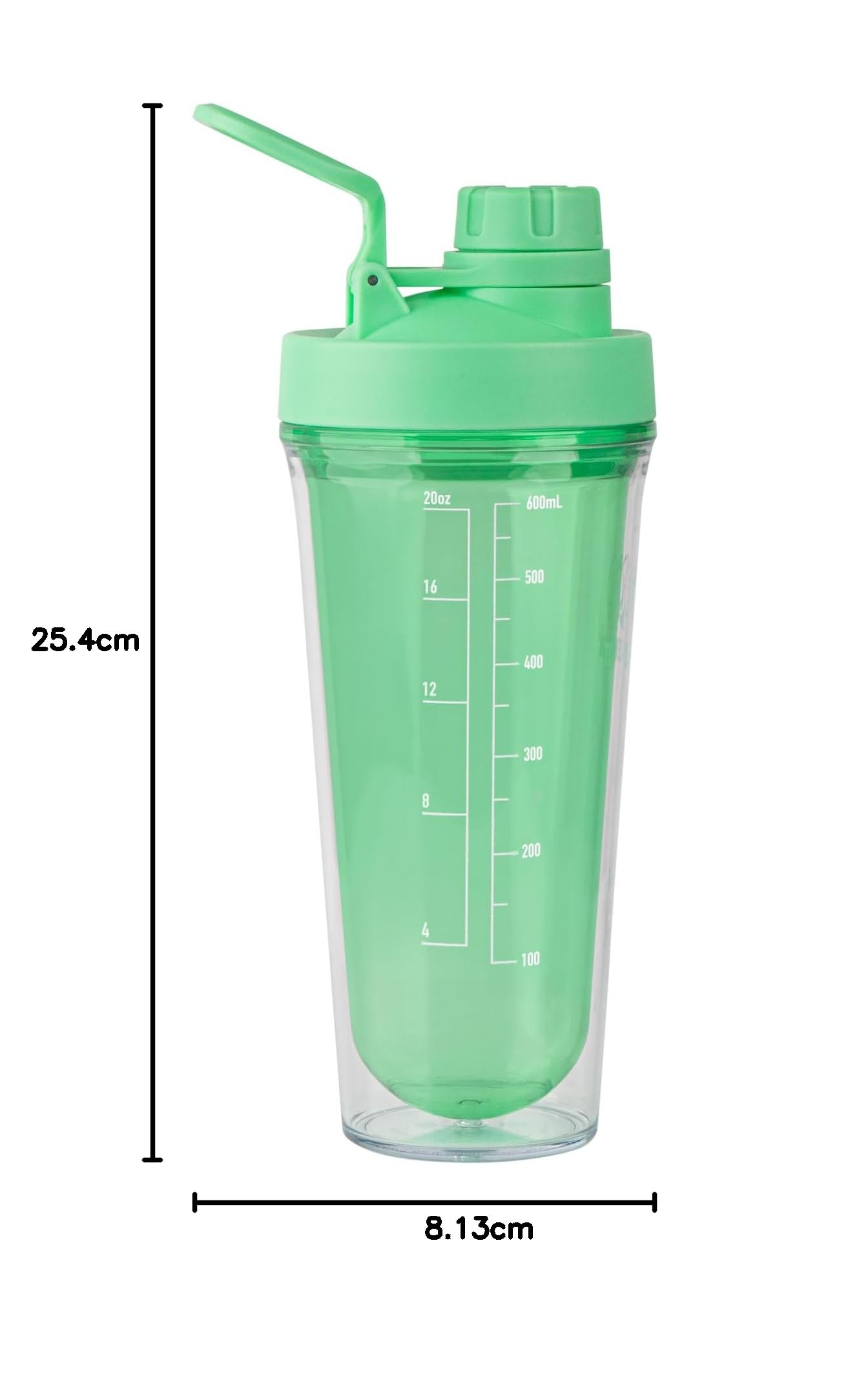 Takeya Protein-Shaker aus hochwertigem Tritan-Kunststoff, BPA-frei, auslaufsicherer Auslaufdeckel, bruchsicher, 680 ml, Pistaziengrün