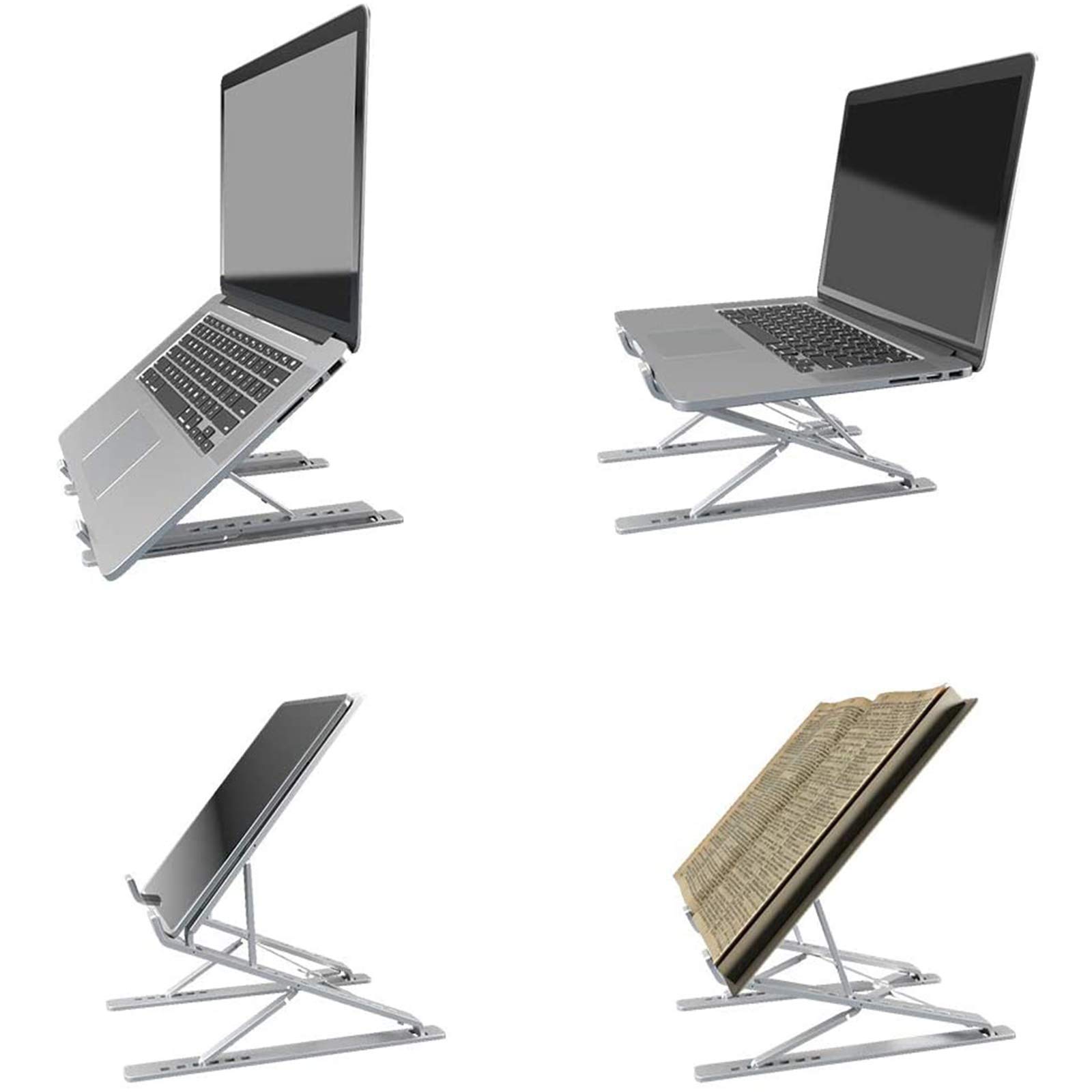 Soporte para Computadora Portátil, Soporte para Portátil con Ajuste De Altura De 6Niveles, Soporte Vertical Plegable De Aluminio para Tableta,Computadora Portátil 9,7-15,6''