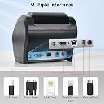 MUNBYN Bluetooth Thermal Receipt Printer P047, 80mm POS Printer, Thermal Printer with USB Serial Ethernet, Bluetooth, Support iOS Android Windows PC Ubereats Do Not Support Paypal Doordash Grubhub