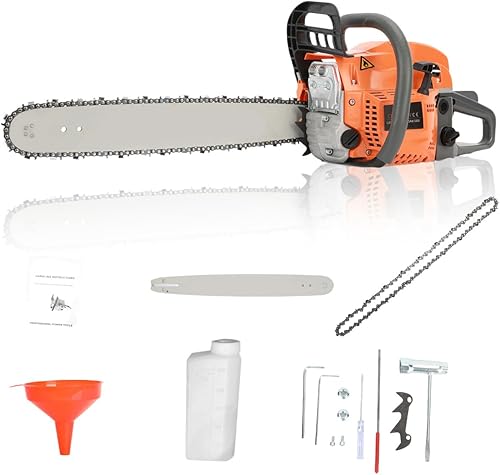 curfair Motosierra, motosierra de gas de 58 cc y 20 pulgadas, motosierra a gas de corte rápido de 8500 rpm, sierras de mano para cortar árboles, disponible en Yaxa Colombia