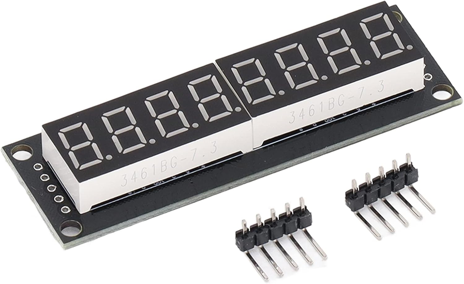 LED Digital Display Tube, 0.36in 8 Bit 7 Segment Green Light, LED Clock Display Module, Tube Clock Display