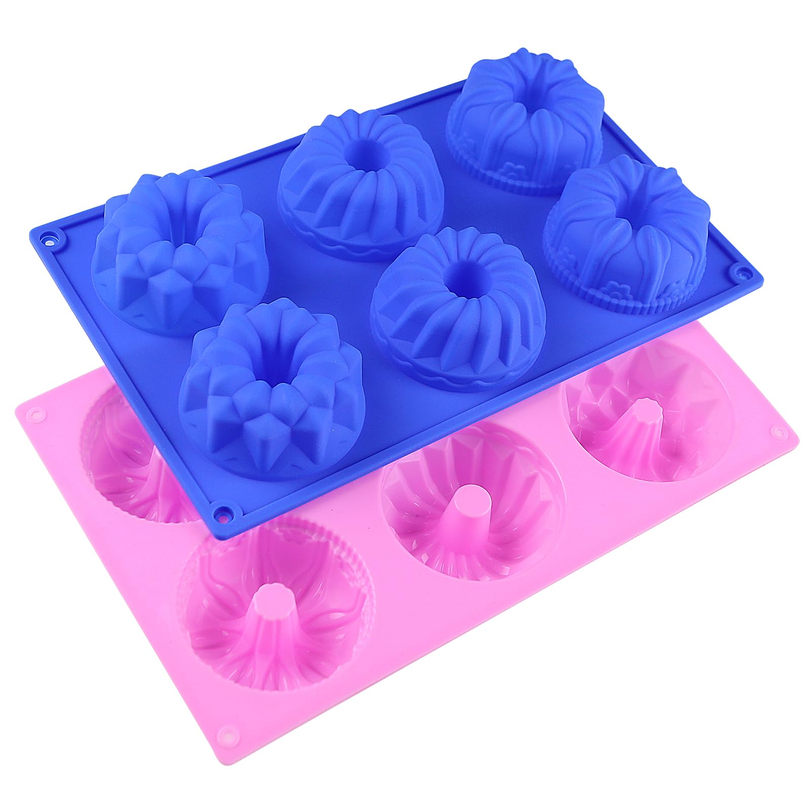 2 silikonowe formy do pieczenia babeczek – mini formy do pieczenia pączków, bezpieczny dla żywności silikon, powłoka nieprzywierająca, łatwe rozpuszczanie, odporne na wysoką temperaturę.