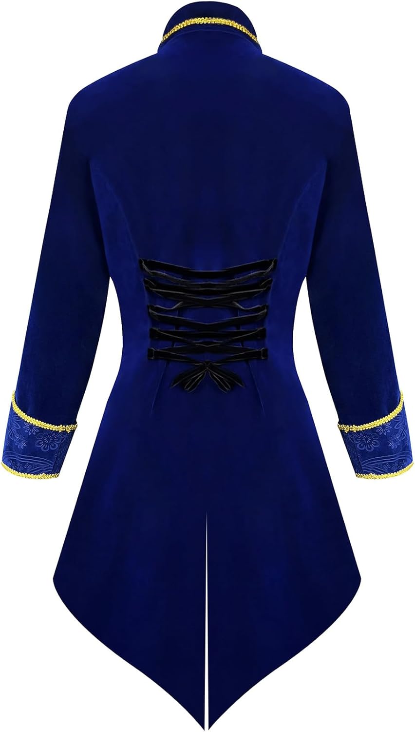 TZMAPU Women's medieval Renaissance Gothic coat Victorian Tailcoat pirate steampunk jacket - Image 2